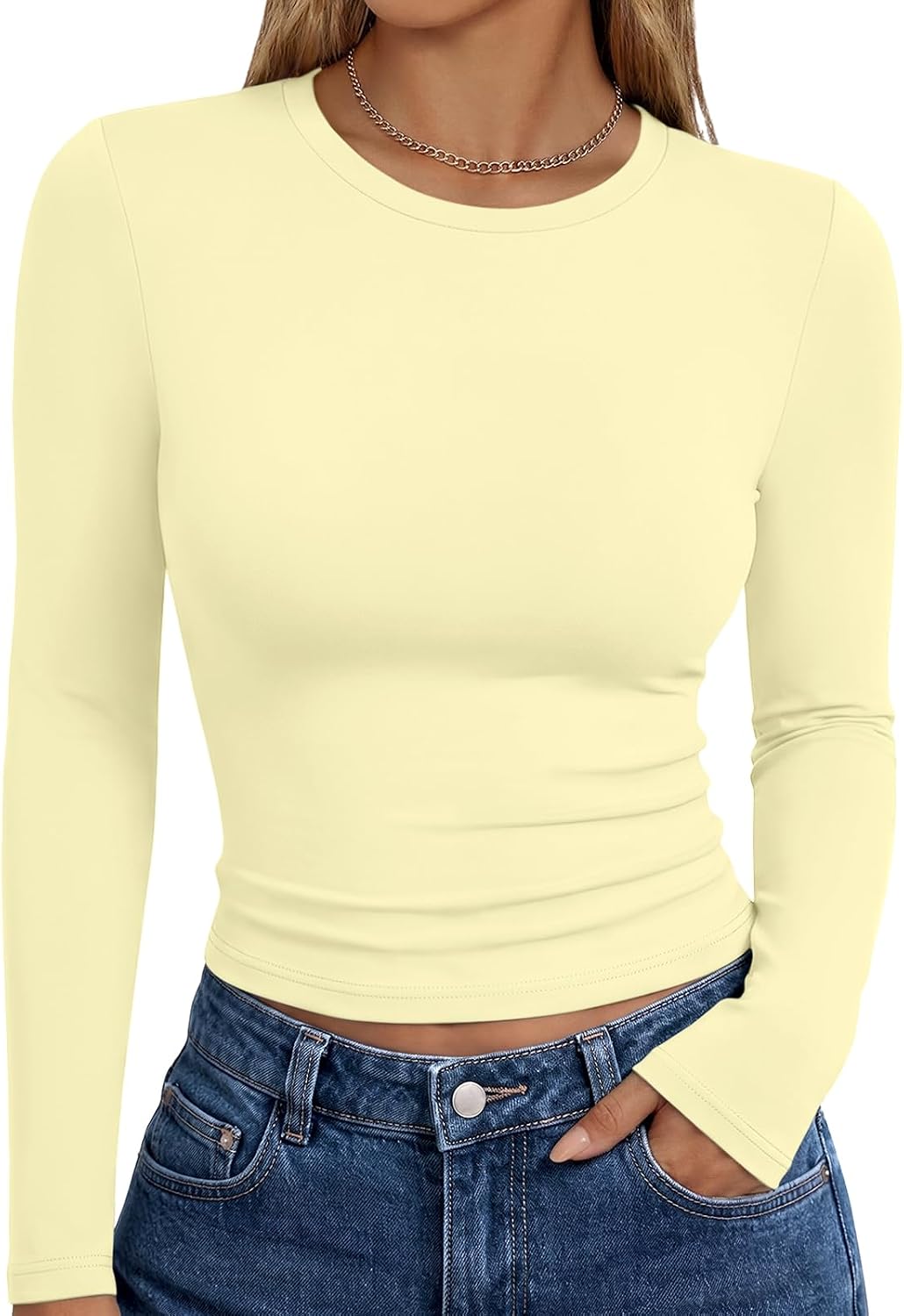 Trendy Queen Womens Long Sleeve T Shirts Fall Fashion Basic Y2K Tops 2026