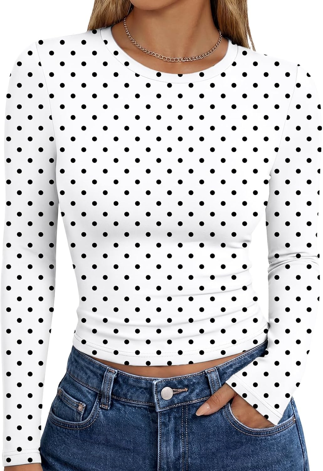 Trendy Queen Womens Long Sleeve T Shirts Fall Fashion Basic Y2K Tops 2026