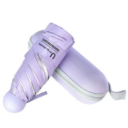 BAODINI Mini Travel Umbrella with UV Sun Protection, Compact Pocket-Size