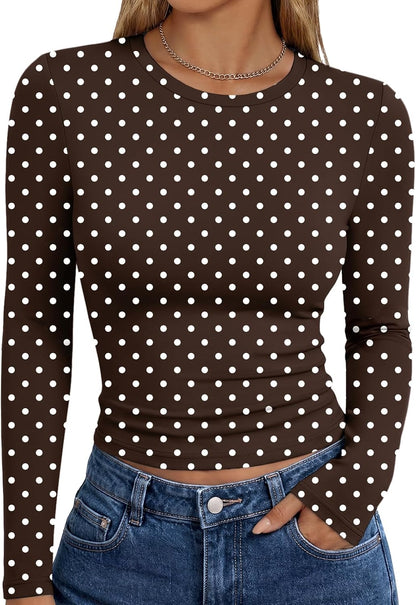 Trendy Queen Womens Long Sleeve T Shirts Fall Fashion Basic Y2K Tops 2026