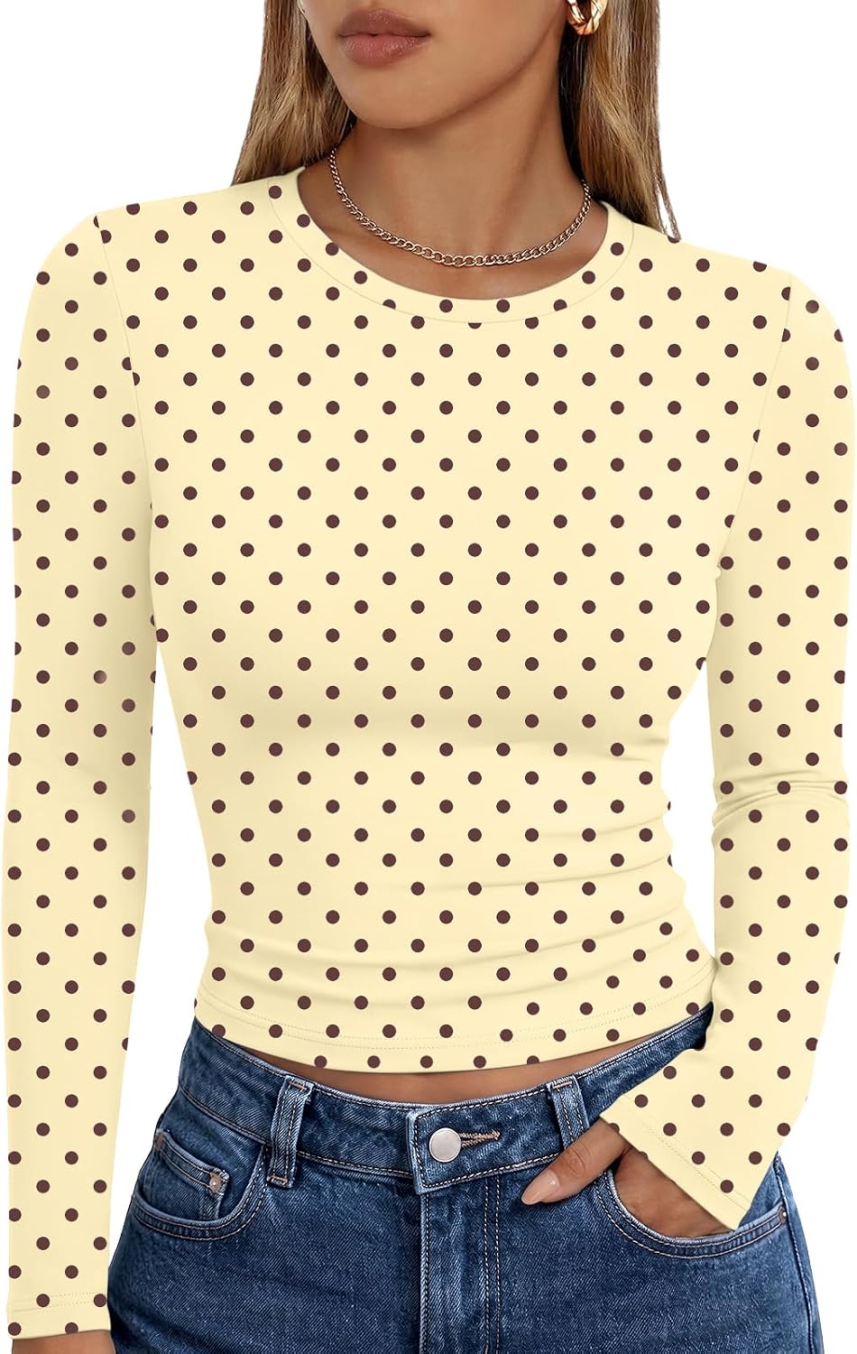Trendy Queen Womens Long Sleeve T Shirts Fall Fashion Basic Y2K Tops 2026