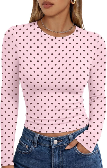 Trendy Queen Womens Long Sleeve T Shirts Fall Fashion Basic Y2K Tops 2026