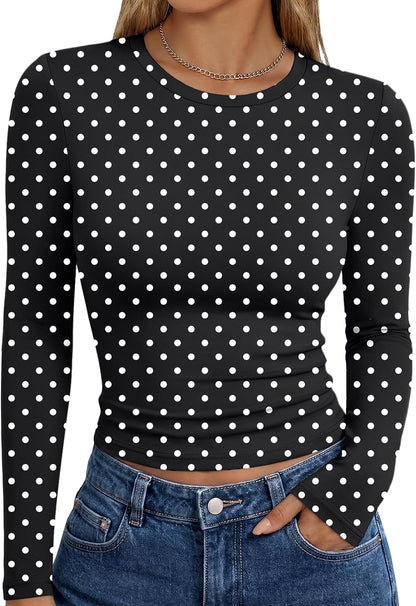 Trendy Queen Womens Long Sleeve T Shirts Fall Fashion Basic Y2K Tops 2026