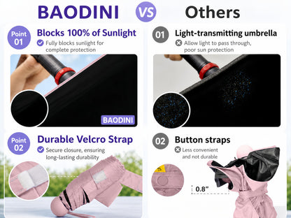 BAODINI Mini Travel Umbrella with UV Sun Protection, Compact Pocket-Size
