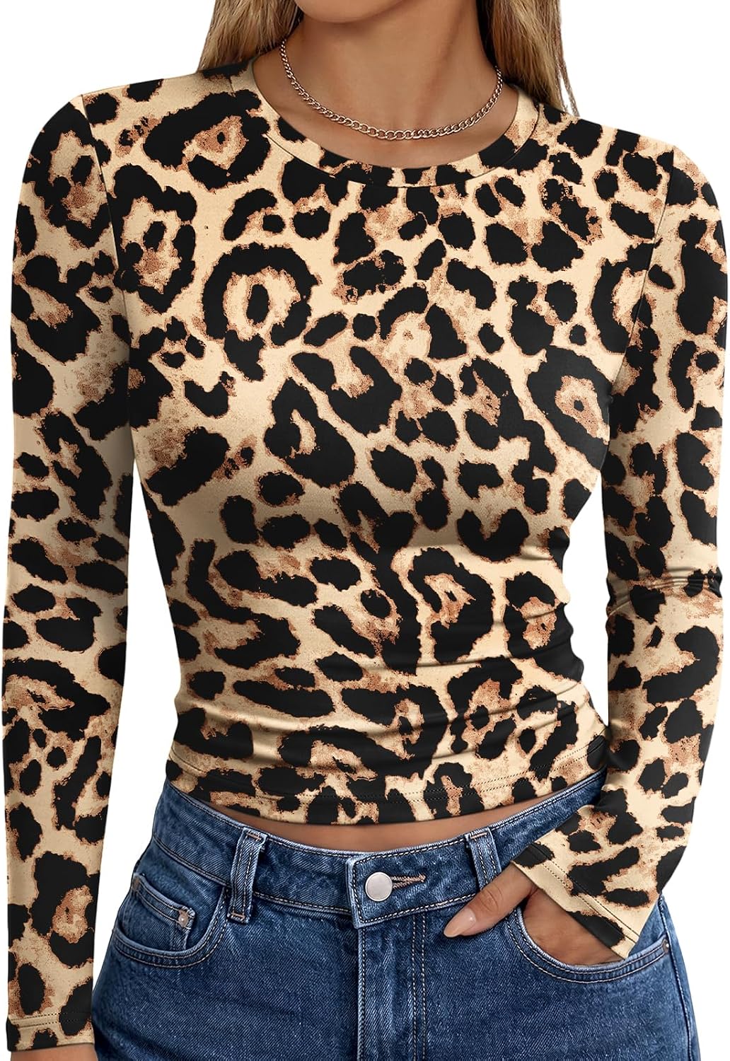 Trendy Queen Womens Long Sleeve T Shirts Fall Fashion Basic Y2K Tops 2026